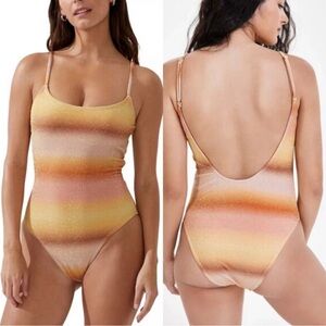 Cotton On Body Glitter Ombre Scoop Neck Cheeky One Piece Swimsuit